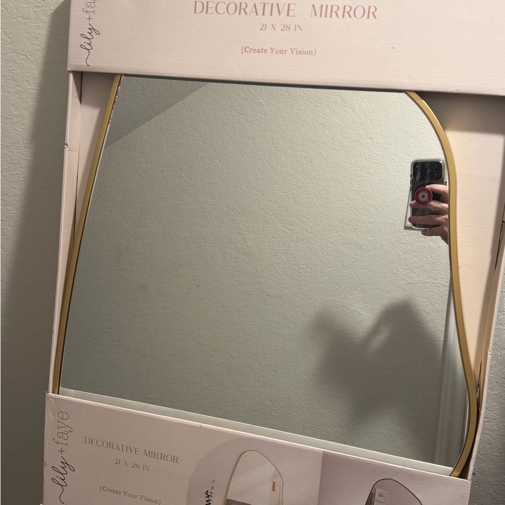 Arched Gold Frameless Decorative Wall Mirror by